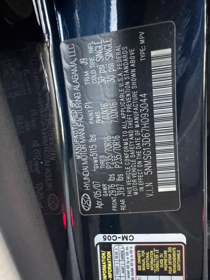 Hyundai Santa Fe GLS 2007