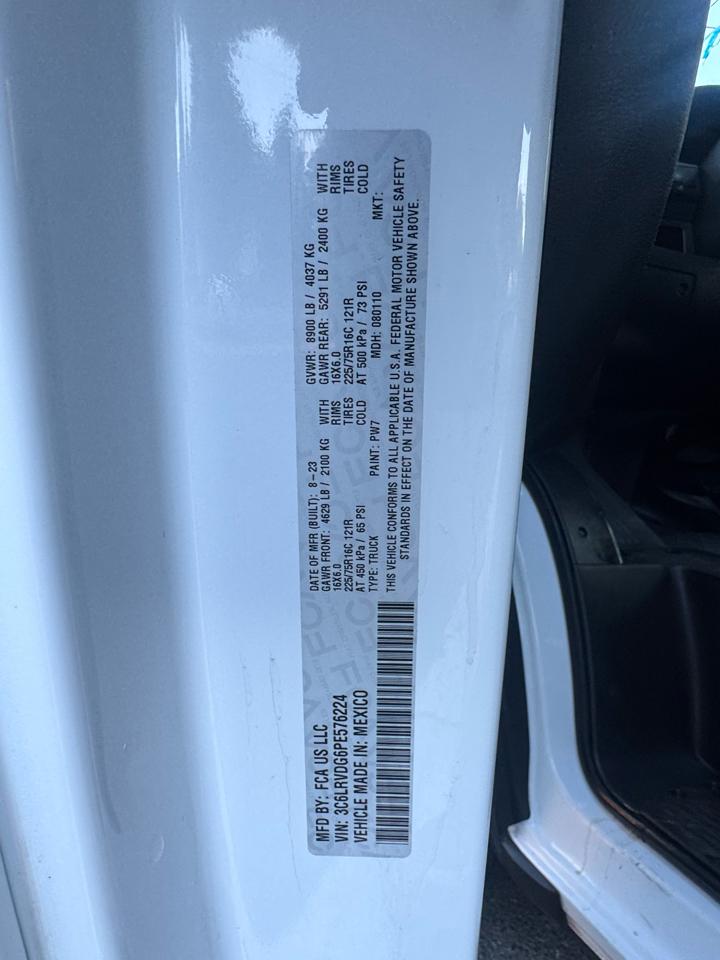 RAM Promaster 2500 High Roof 159-in. WB 2023