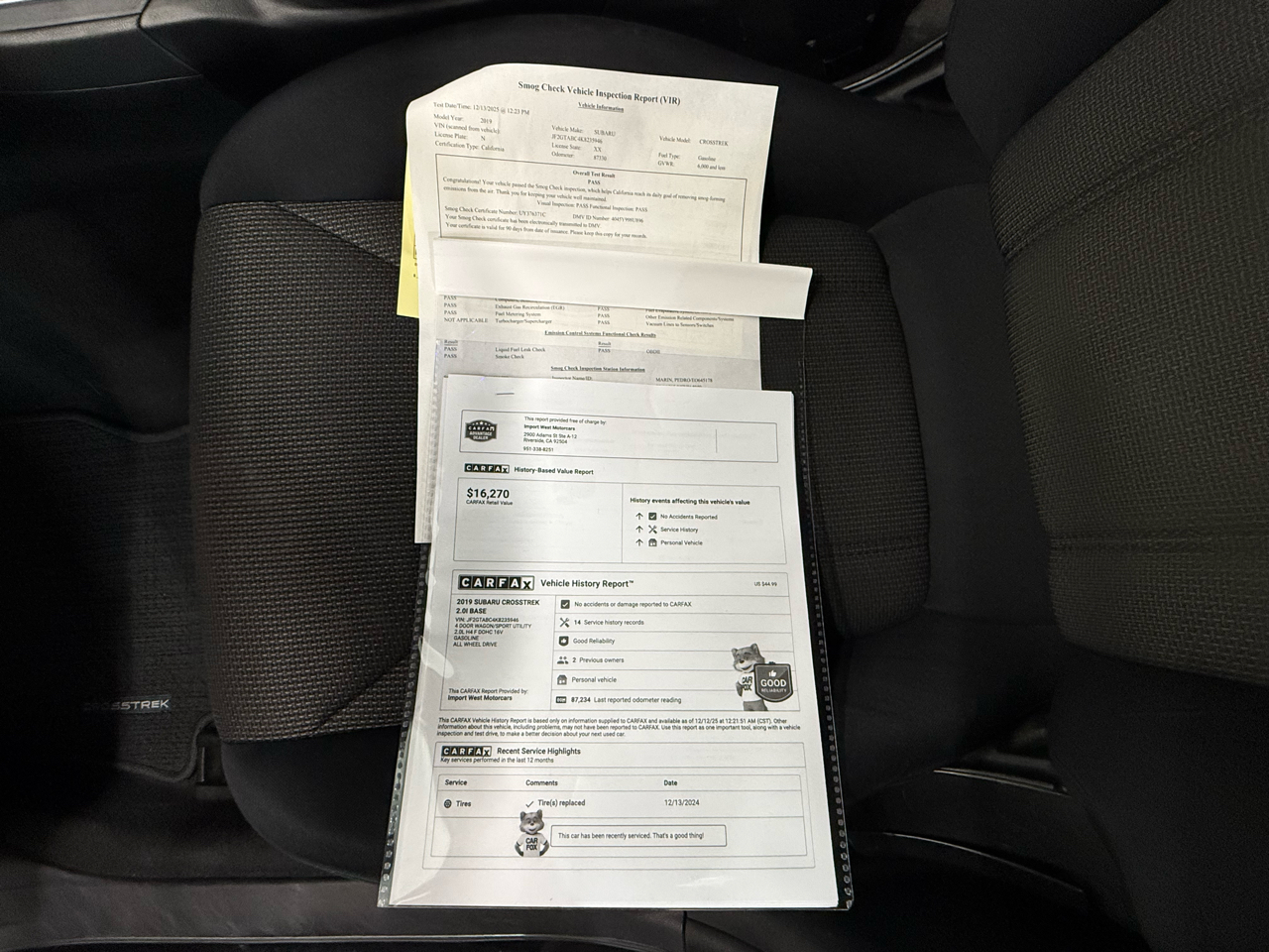 Subaru Crosstrek 2.0i CVT 2019