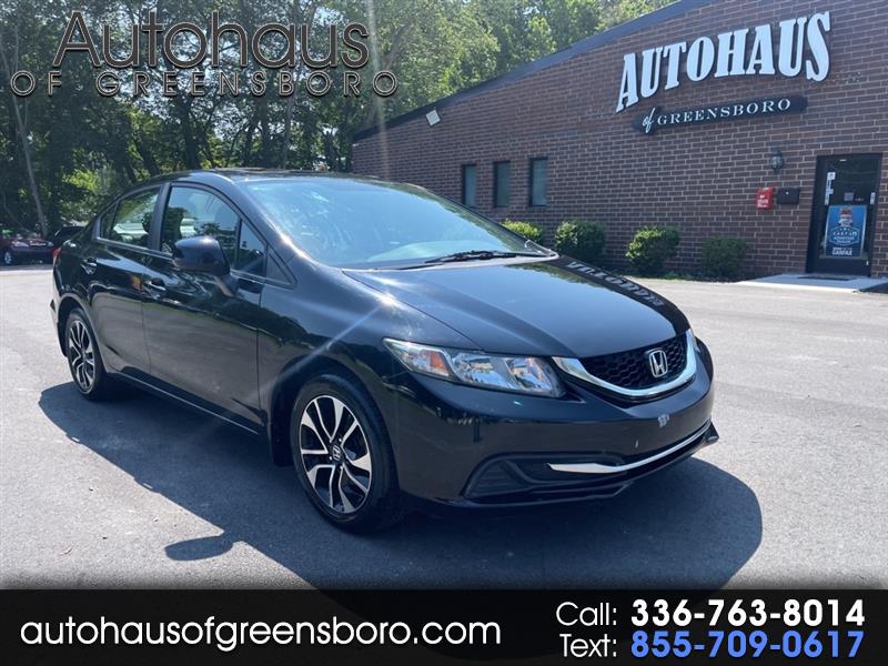 Used 2013 Honda Civic EX Sedan 5Speed AT for Sale in Greensboro NC 27403 Autohaus Of Greensboro