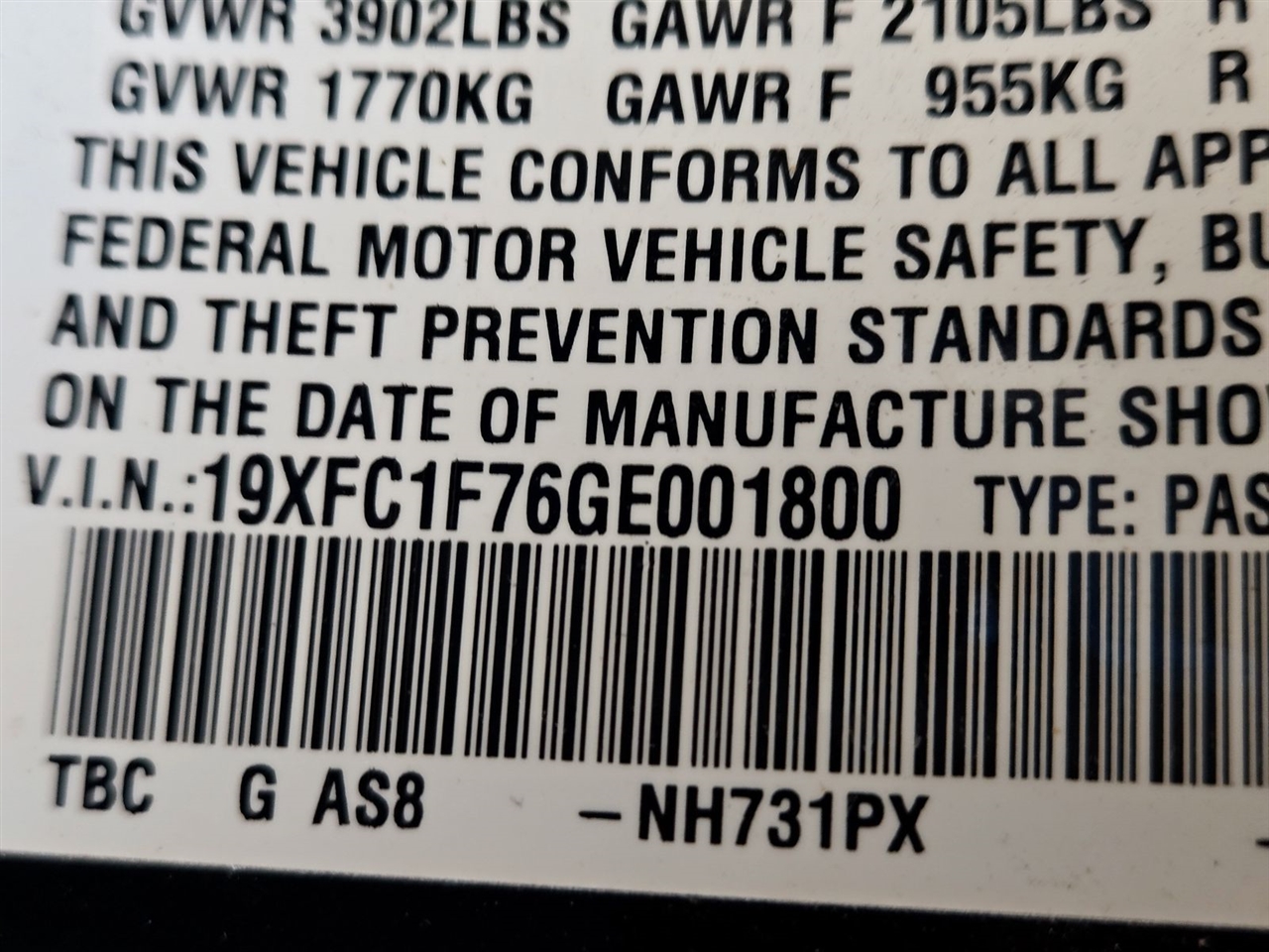 Honda Civic Sedan 4dr CVT EX-L 2016 Honda Civic Sedan 4dr CVT EX-L 2016