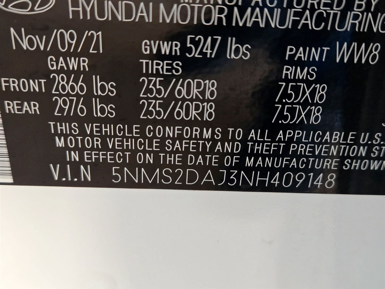 Hyundai Santa Fe SEL AWD 2022