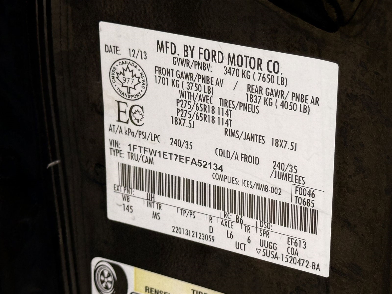 Ford F-150 4WD SuperCrew 145" King Ranch 2014