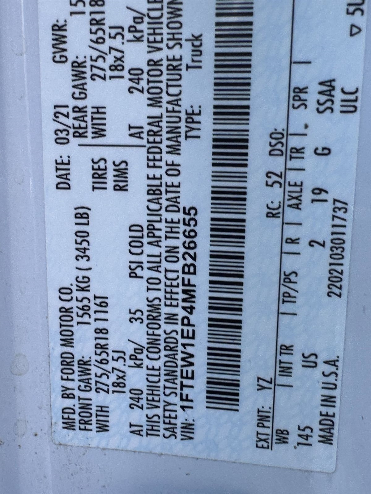 Ford F-150 Lariat 4WD SuperCrew 5.5' Box 2021