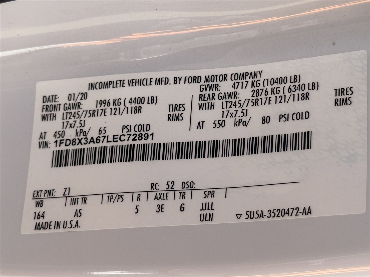 Ford Super Duty F-350 SRW Lariat 2WD SuperCab 8' Box 2020