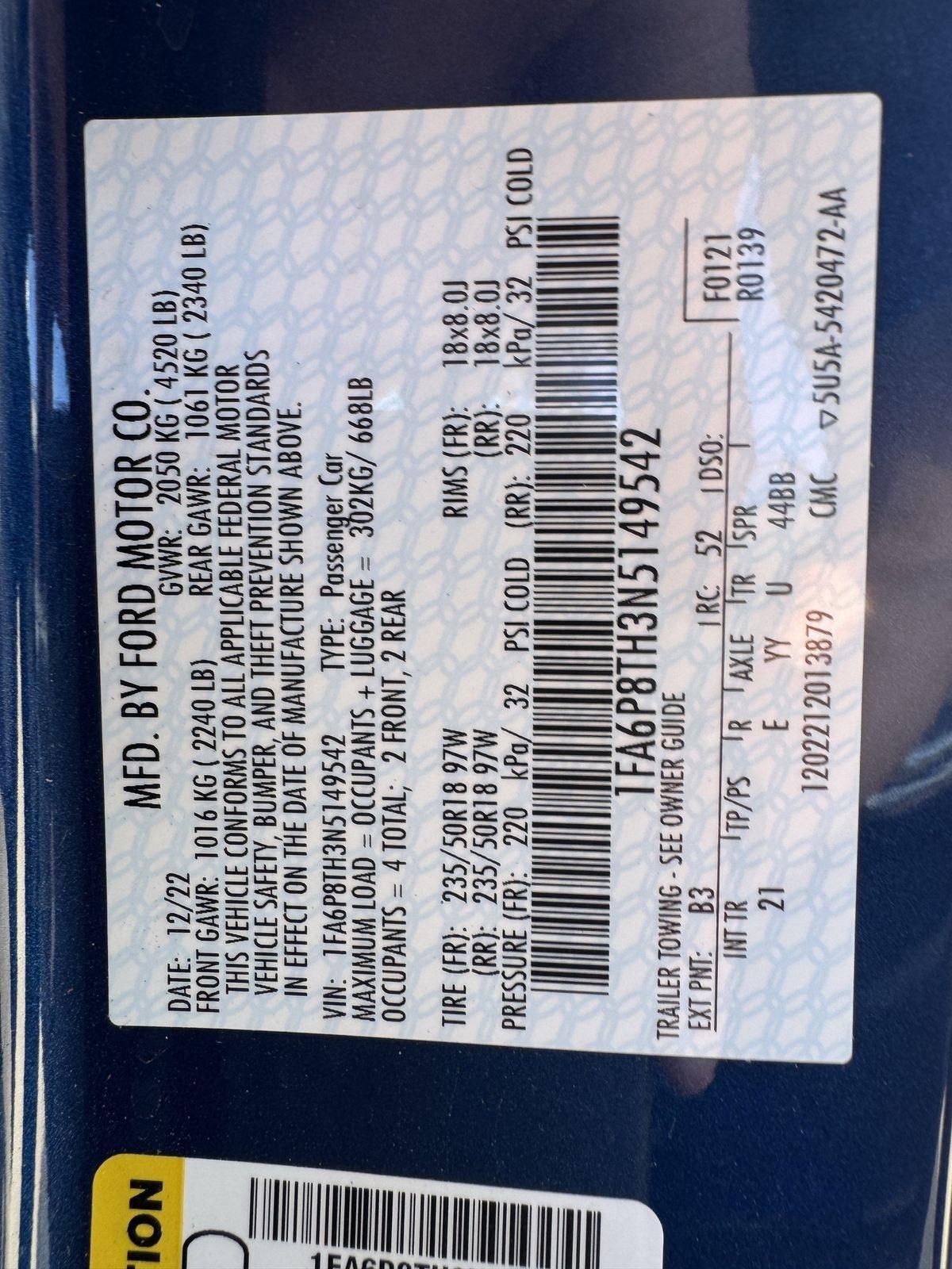 Ford Mustang EcoBoost Fastback 2022