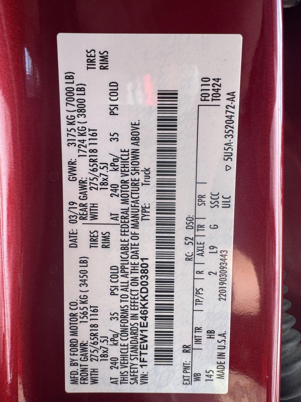 Ford F-150 King Ranch 4WD SuperCrew 5.5' Box 2019