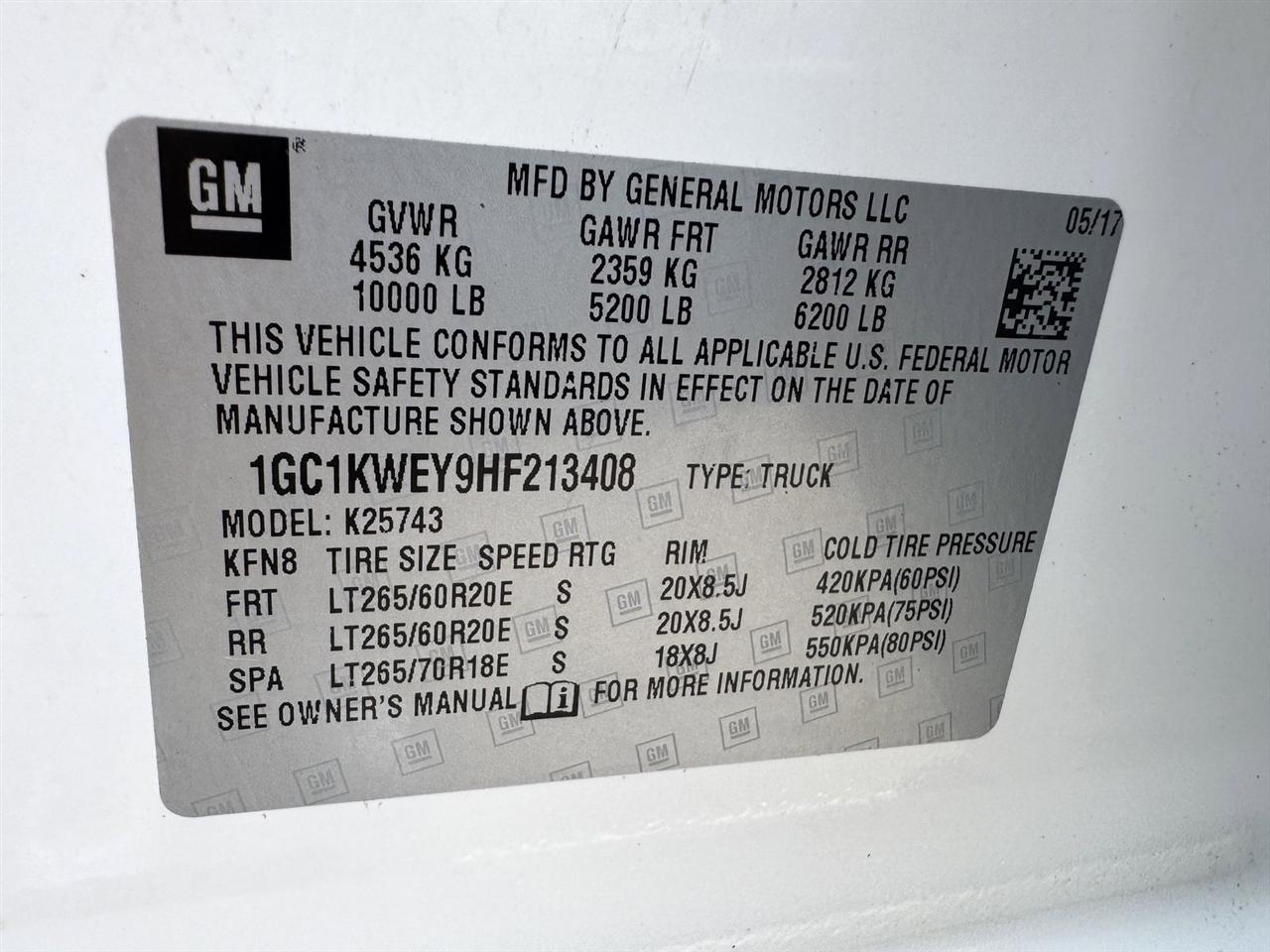 Chevrolet Silverado 2500HD 4WD Crew Cab 153.7" LTZ 2017