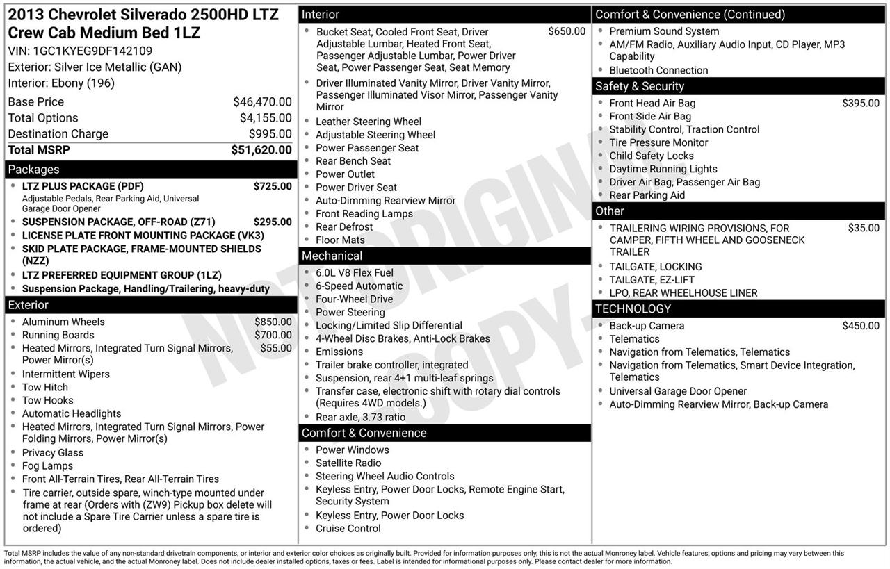 Chevrolet Silverado 2500HD 4WD Crew Cab 153.7" LTZ 2013