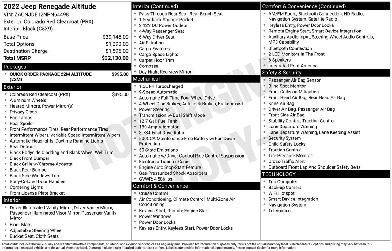 Jeep Renegade Altitude 4x4 2022