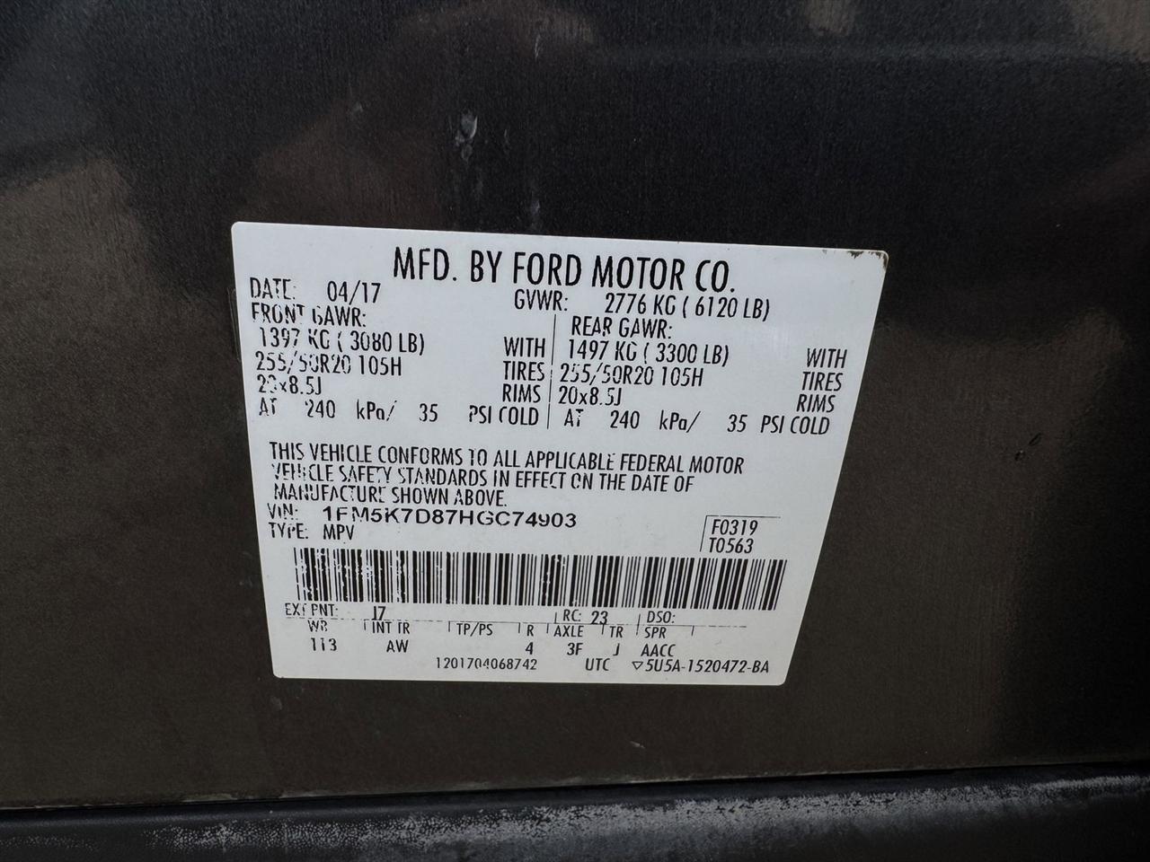 Ford Explorer XLT FWD 2017