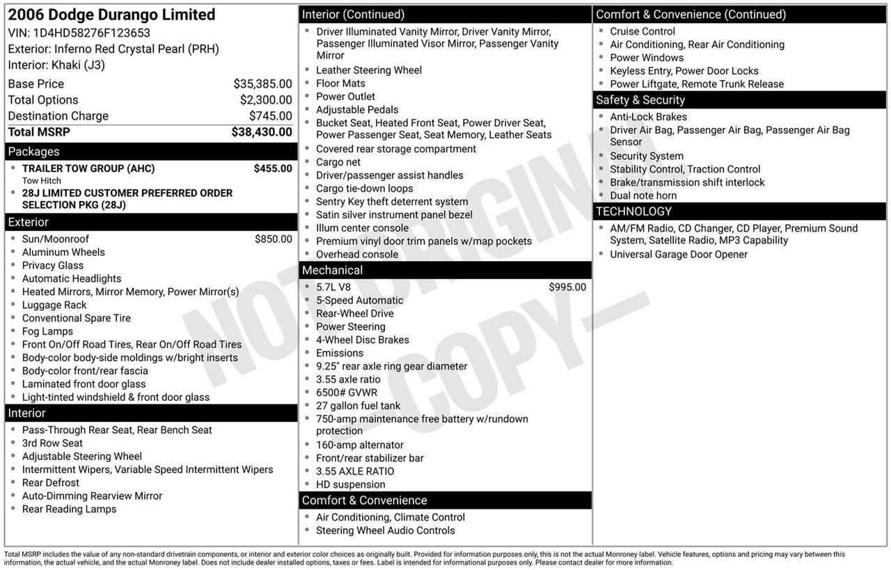 Dodge Durango 4dr Limited 2006