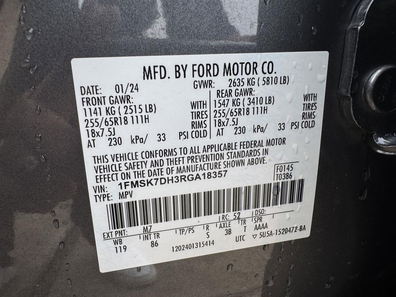 Ford Explorer XLT RWD 2024