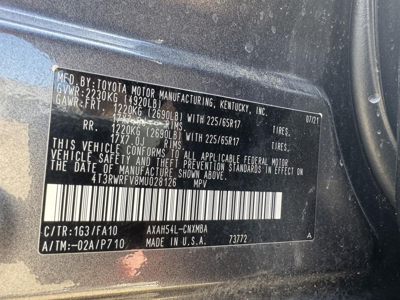 Toyota RAV4 Hybrid XLE AWD (Natl) 2021
