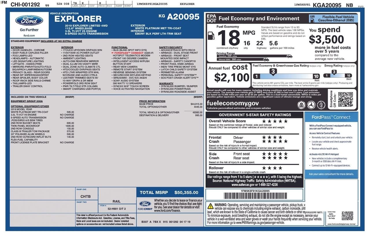 Ford Explorer Limited 4WD 2019