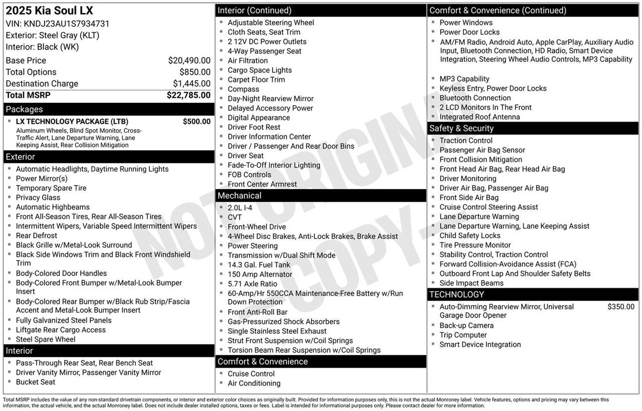 Kia Soul LX FWD 2025