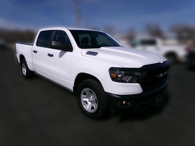 White 2023 RAM 1500 Tradesman Crew Cab 4WD Pickup Truck Four-Wheel Drive Automatic