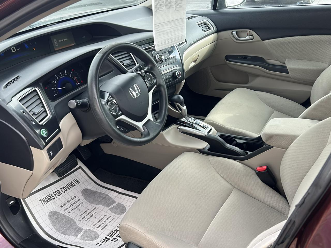 Honda Civic LX Sedan 5-Speed AT 2013