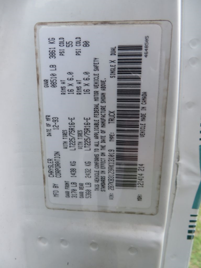 Dodge Ram Van  1994 Dodge Ram Van  1994