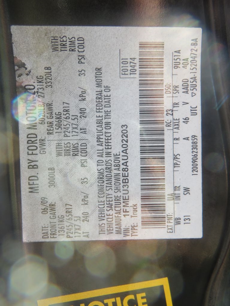 Ford Explorer Sport Trac XLT 2010