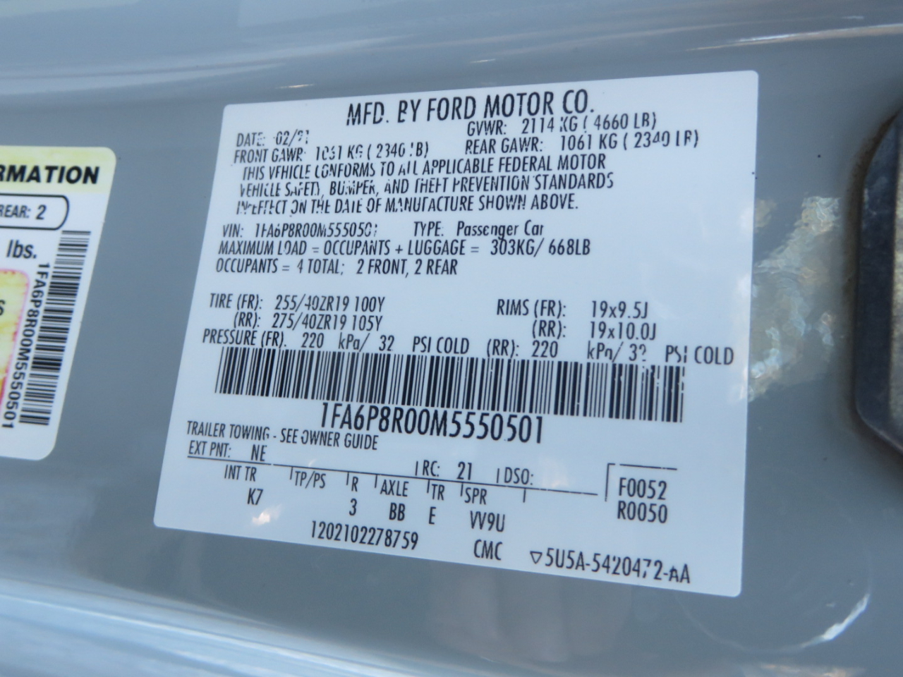 Ford Mustang Mach 1 Fastback 2021