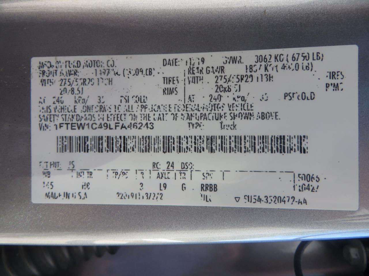 Ford F-150 Lariat 2WD SuperCrew 5.5' Box 2020