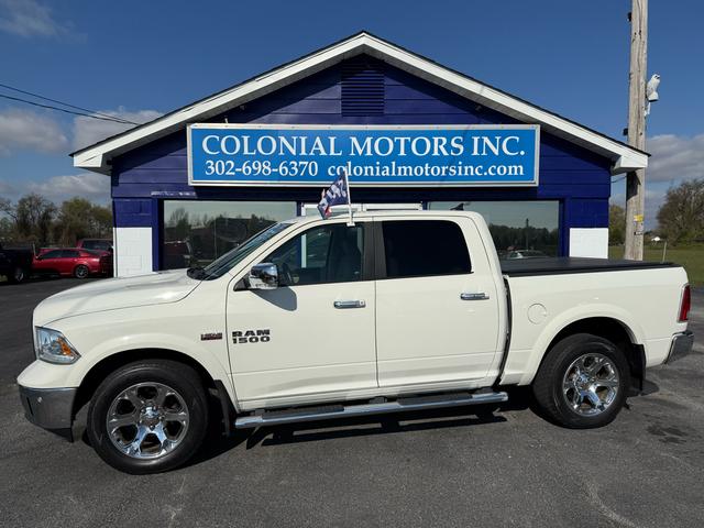White 2017 RAM 1500 Laramie Crew Cab 4WD Pickup Truck Four-Wheel Drive Automatic