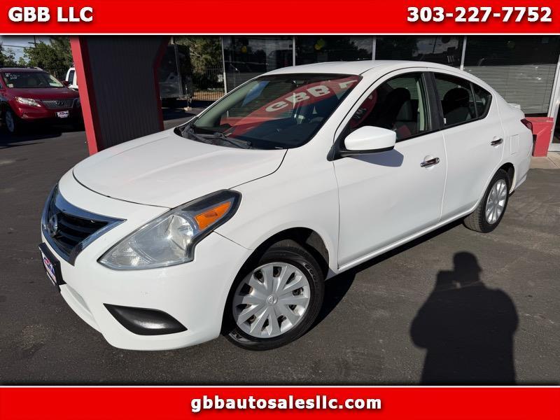 White 2017 Nissan Versa S Sedan Front-Wheel Drive Continuously Variable Transmission