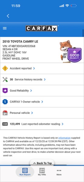 Toyota Camry LE 2010