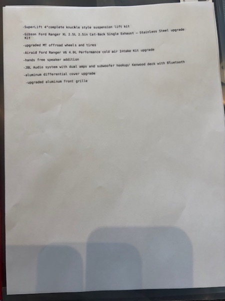 Ford Ranger XLT SuperCab 4.0 Flareside w/Off-Road 4WD 2001