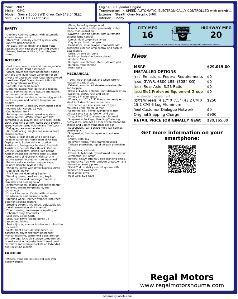 GMC Sierra 1500 SLE1 Crew Cab 2WD 2007