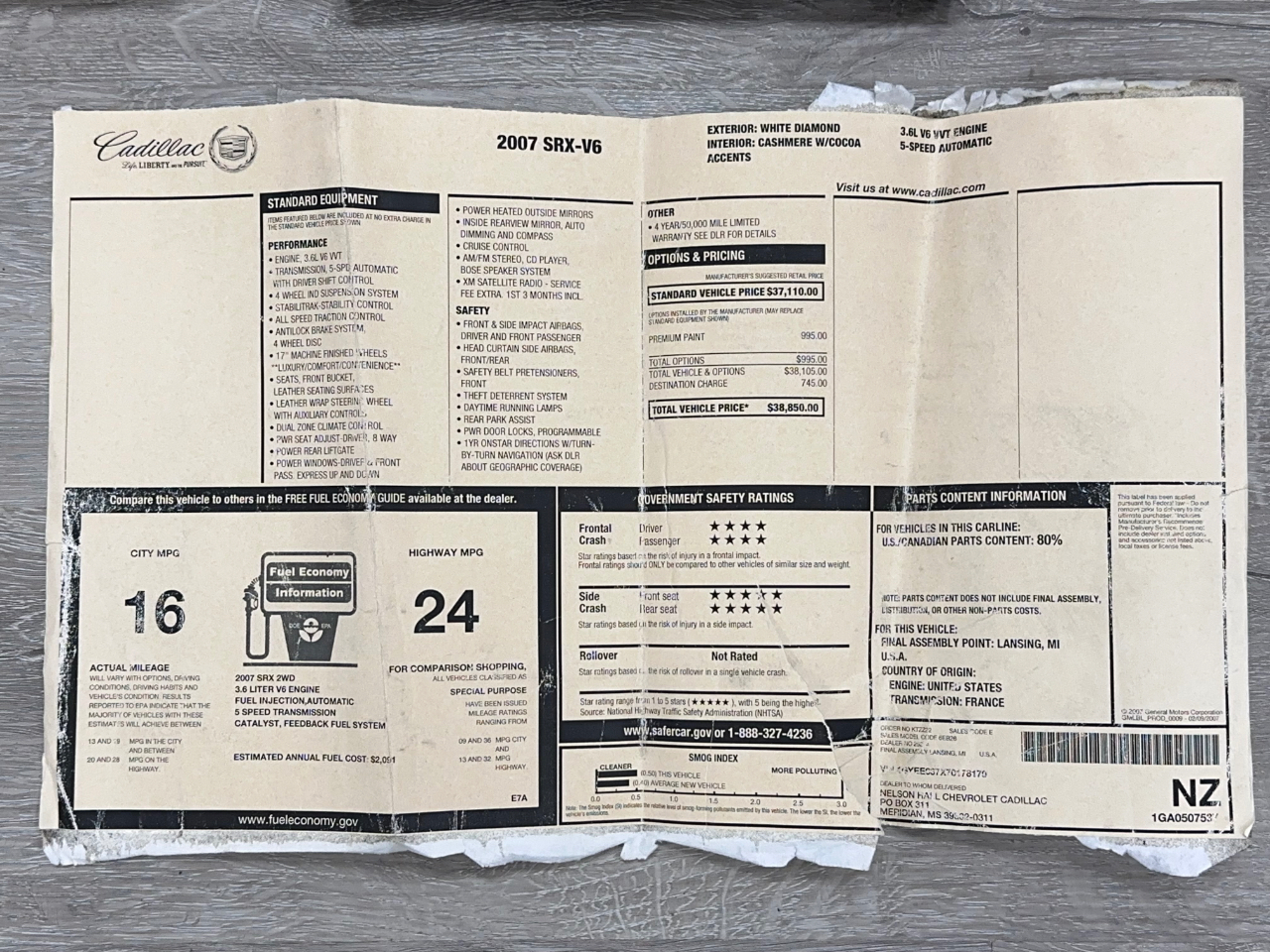 Cadillac SRX V6 2007
