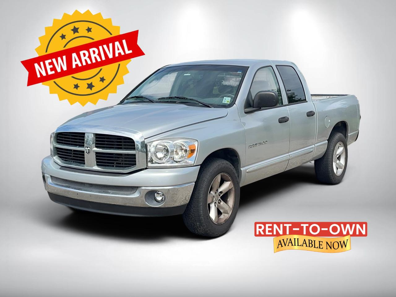 Silver 2007 Dodge RAM 1500 Pickup Truck Rear-Wheel Drive 5-Speed Automatic