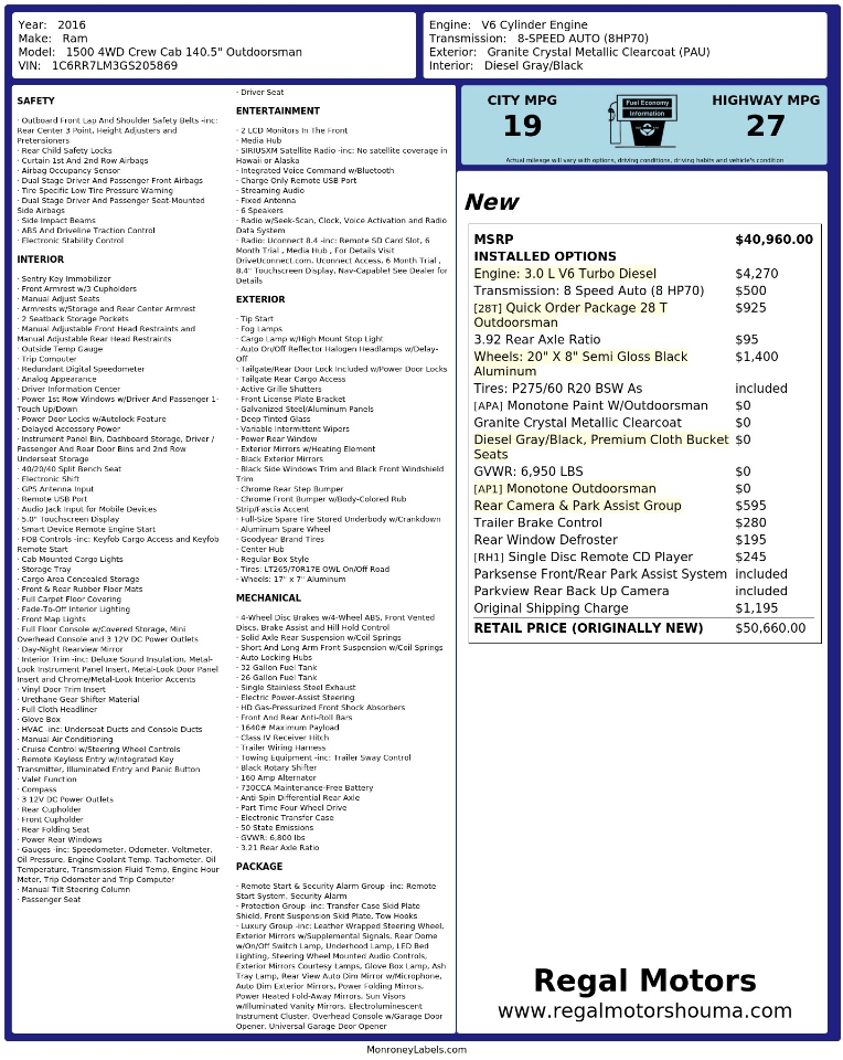 RAM 1500  2016