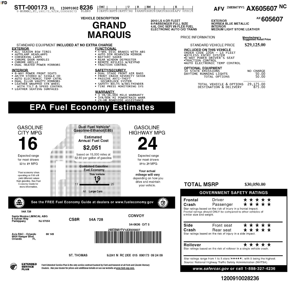 Mercury Grand Marquis LS 2010