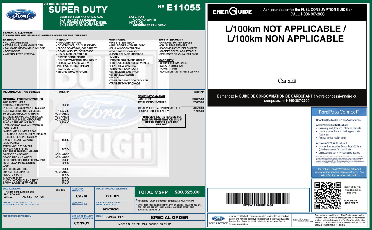 Ford F250  2022 Ford F250  2022