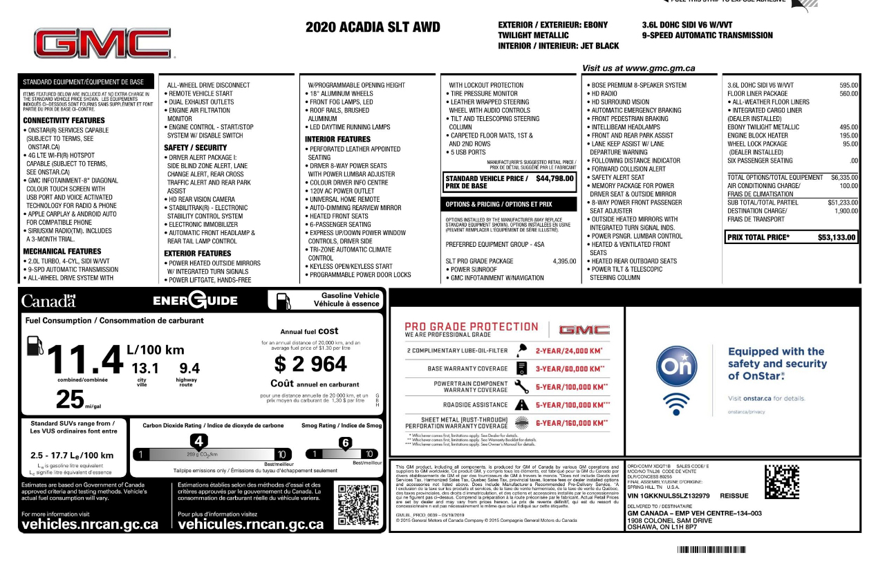 GMC Acadia SLT AWD 2020