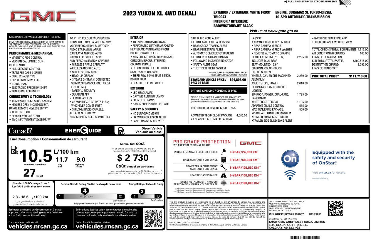 GMC Yukon XL Denali 4WD 2023