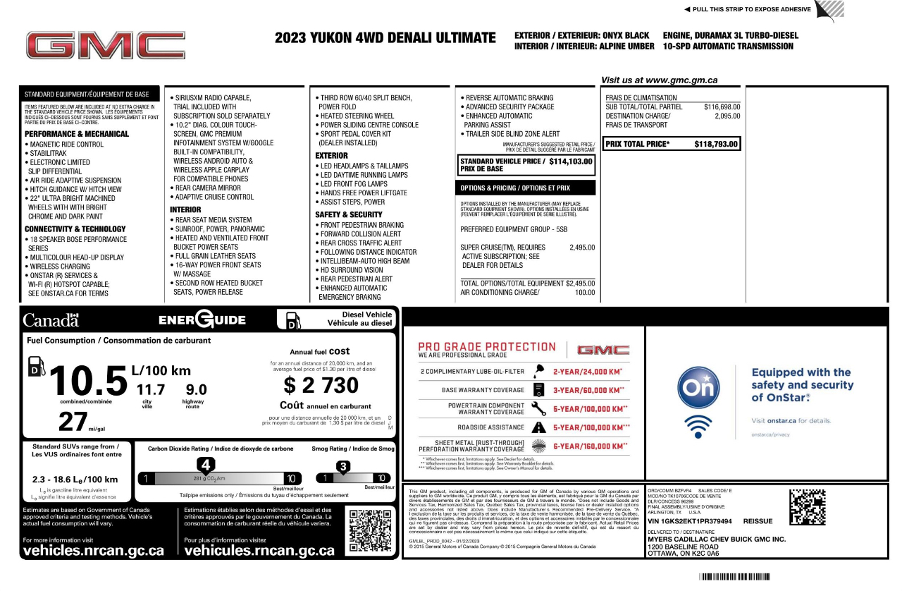 GMC Yukon Denali Ultimate 4WD 2023