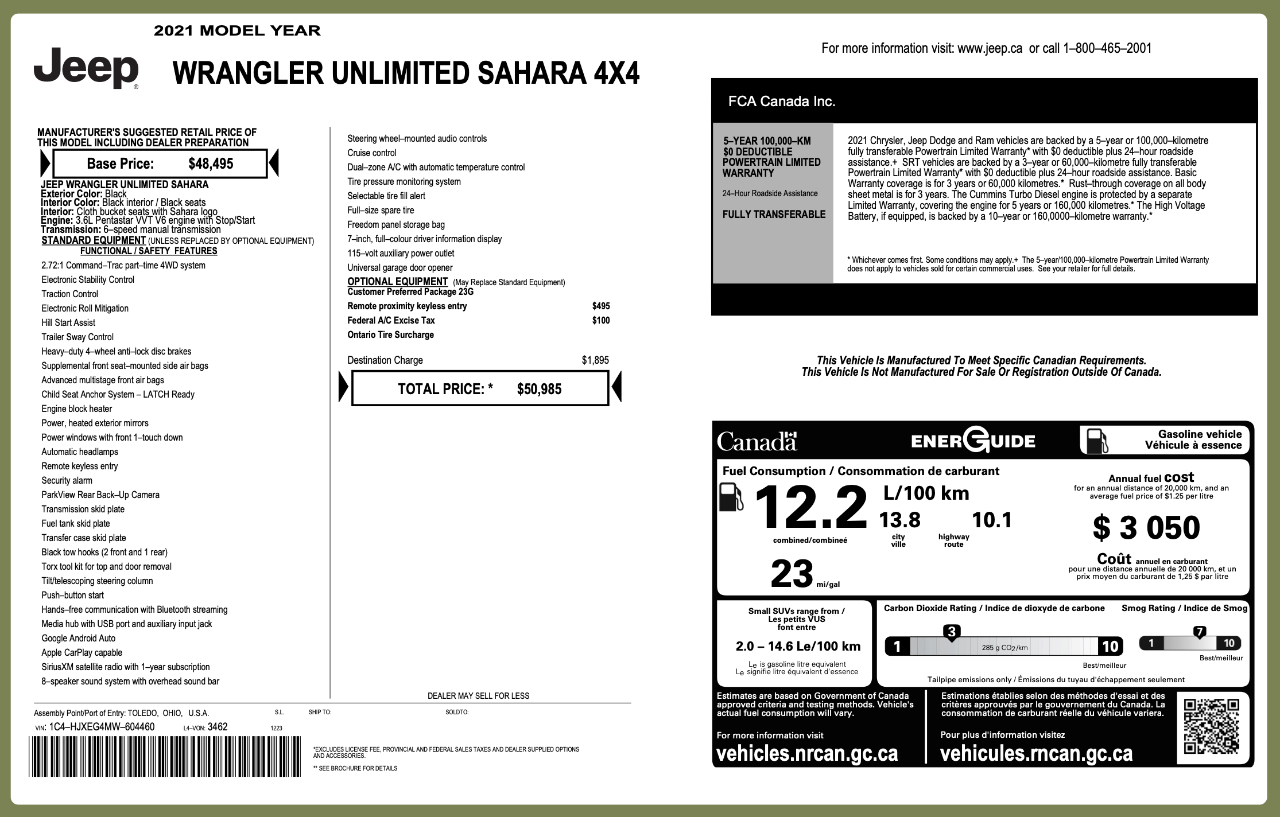 Jeep Wrangler Unlimited Sahara 2021