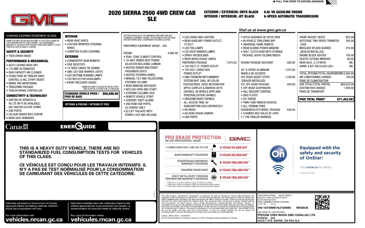 GMC Sierra 2500 SLE Crew Cab 4WD 2020