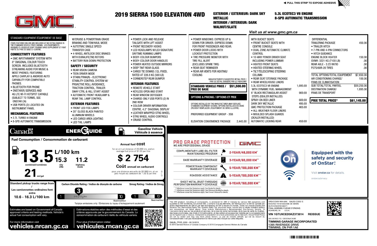GMC Sierra 1500 Elevation Crew Cab 4WD 2019