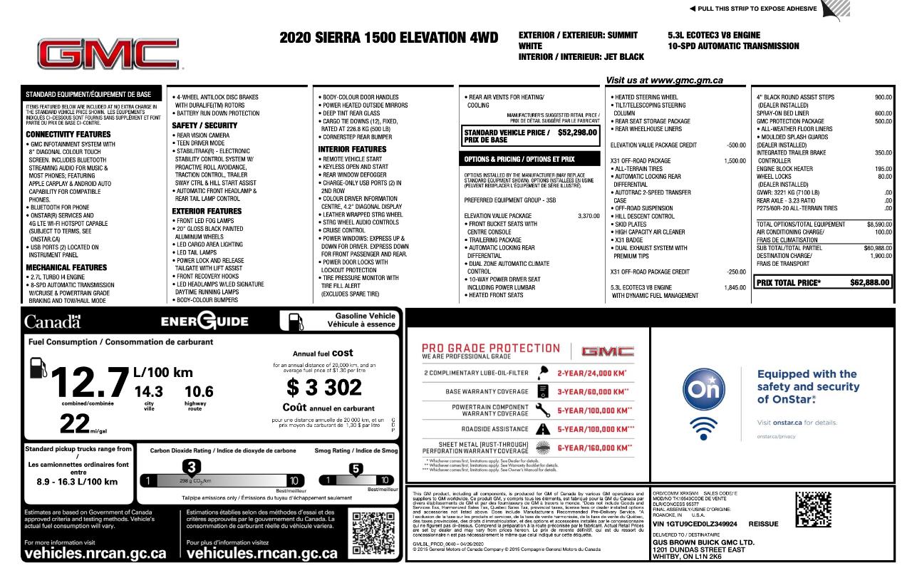 GMC Sierra 1500 Elevation Crew Cab 4WD 2020