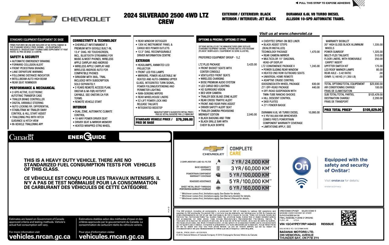 Chevrolet Silverado 2500HD LTZ Crew Cab 4WD 2024