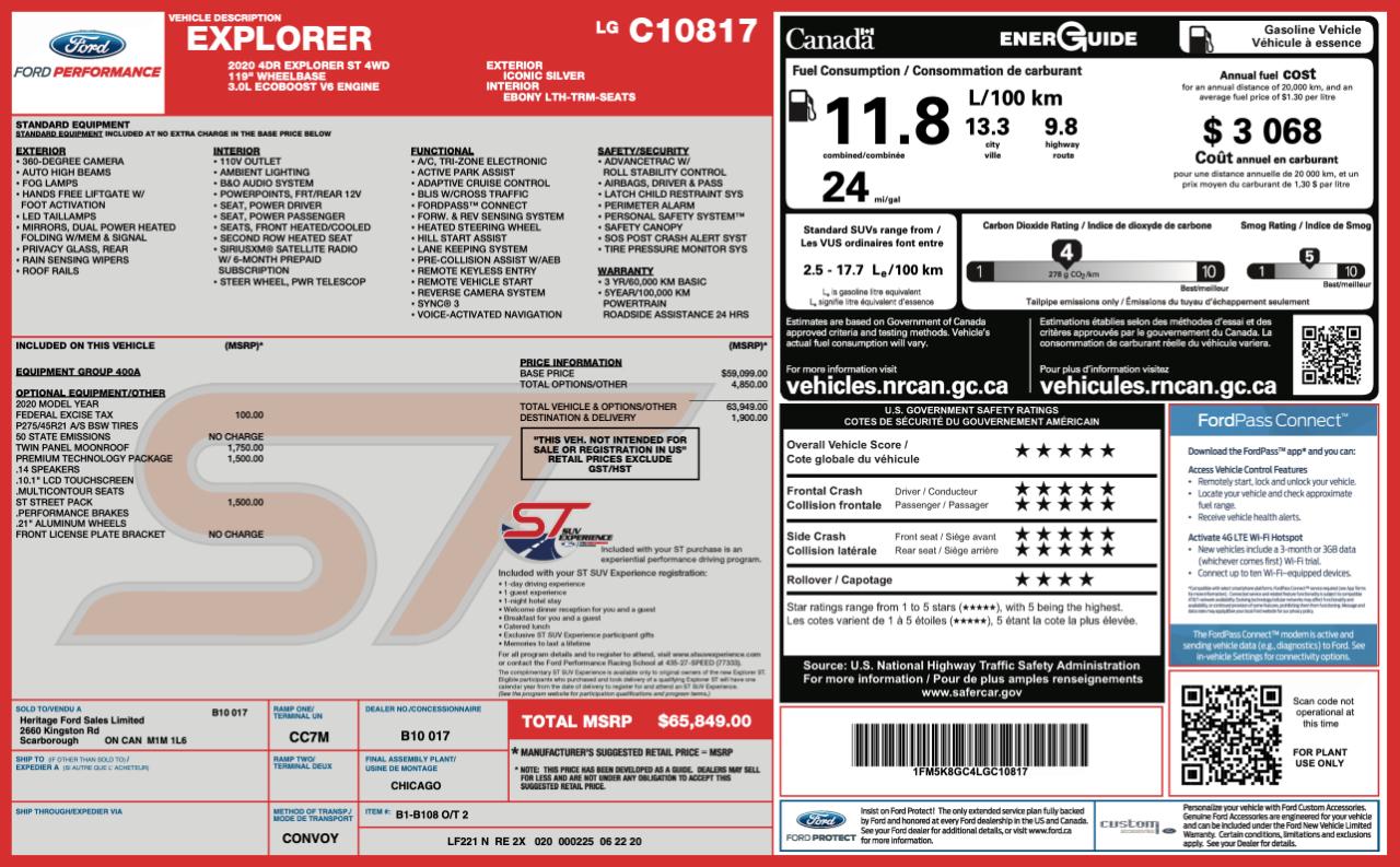 Ford Explorer ST AWD 2020