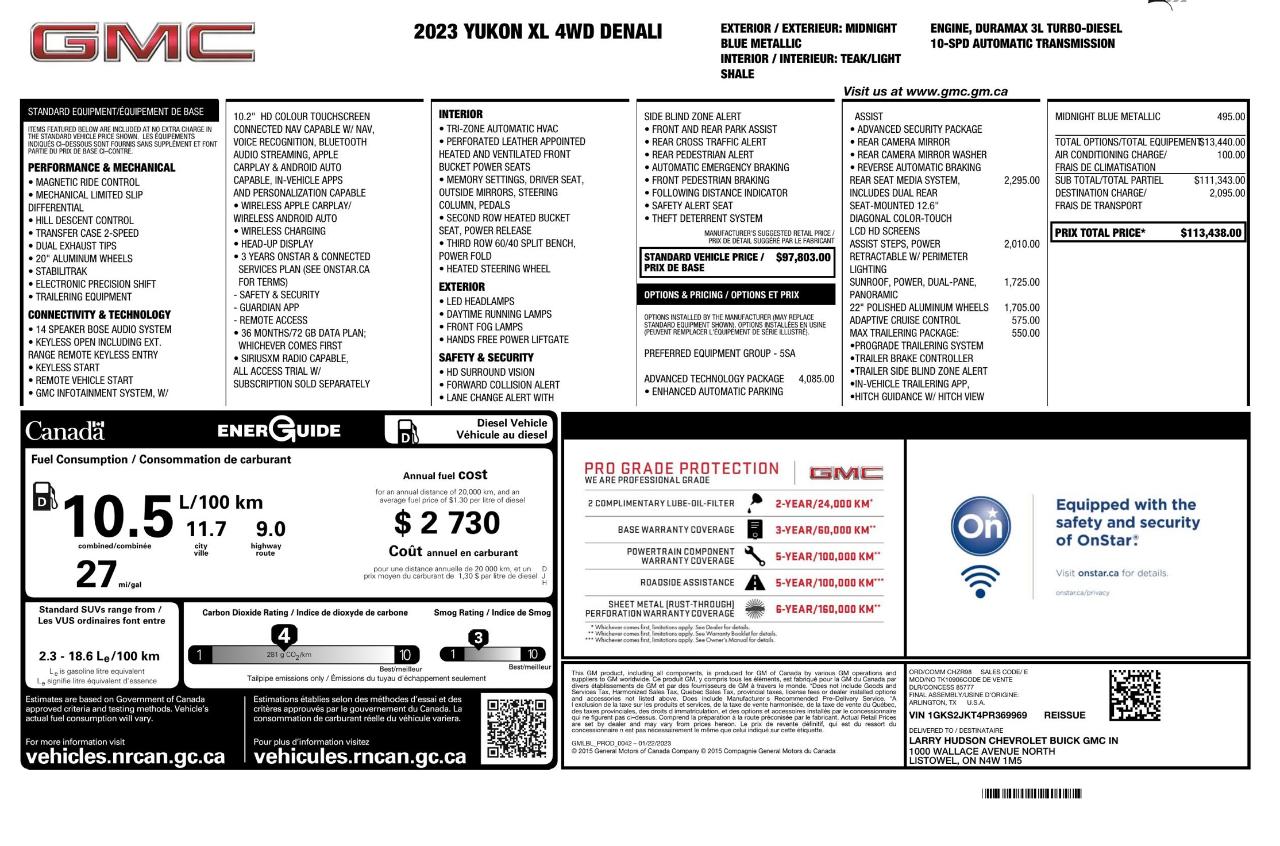 GMC Yukon XL Denali 4WD 2023