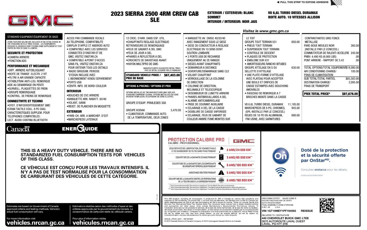 GMC Sierra 2500 SLE Crew Cab 4WD 2023