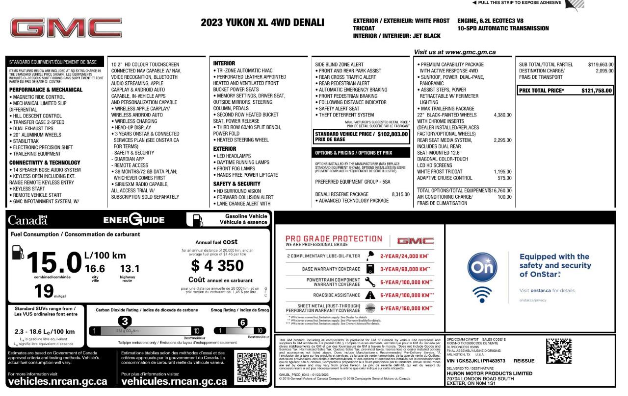 GMC Yukon XL Denali 4WD 2023