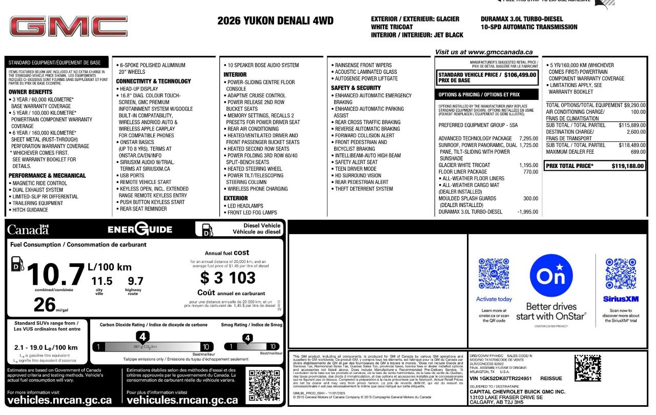 GMC Yukon Denali 4WD 2026