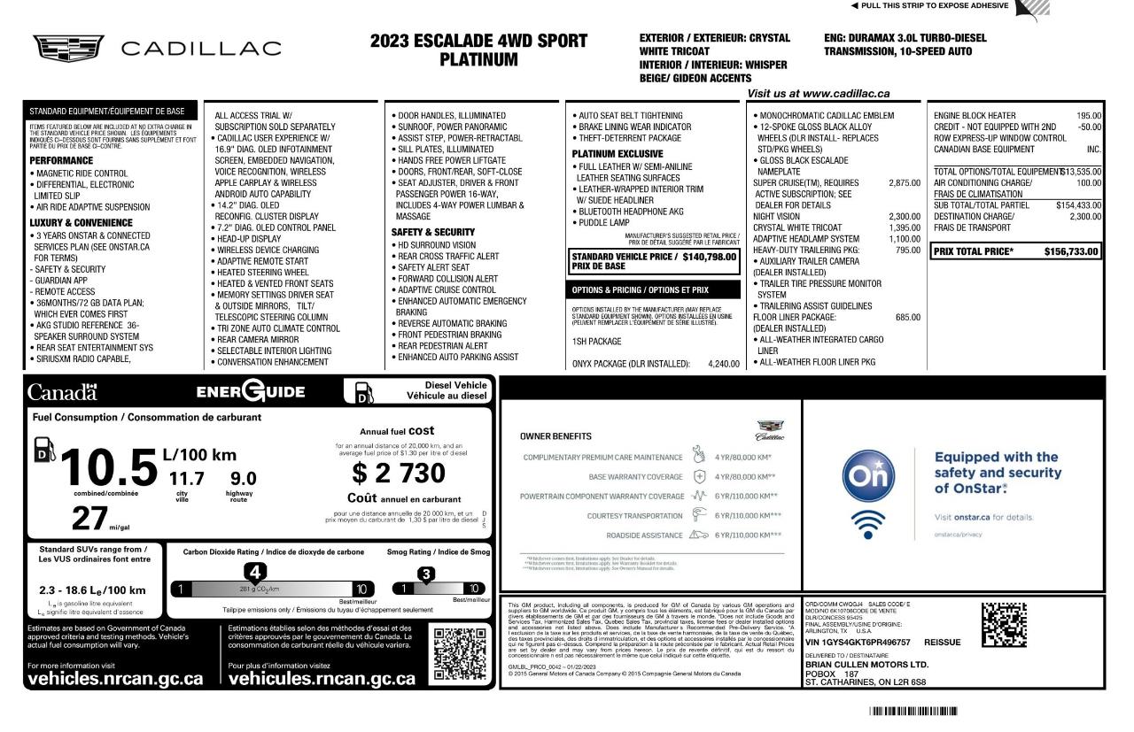 Cadillac Escalade  2023